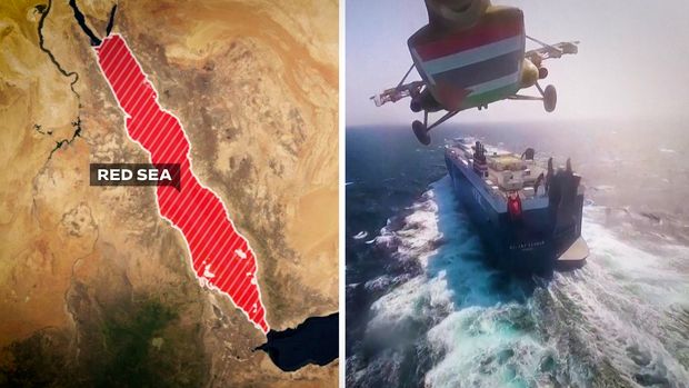 Houthis Attack Vessels Using Sea Drones in Red Sea