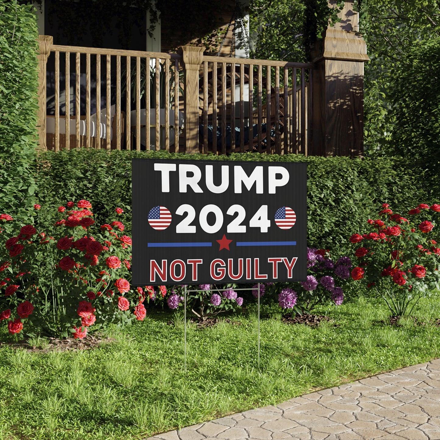 NOT GUILTY Lawn Sign