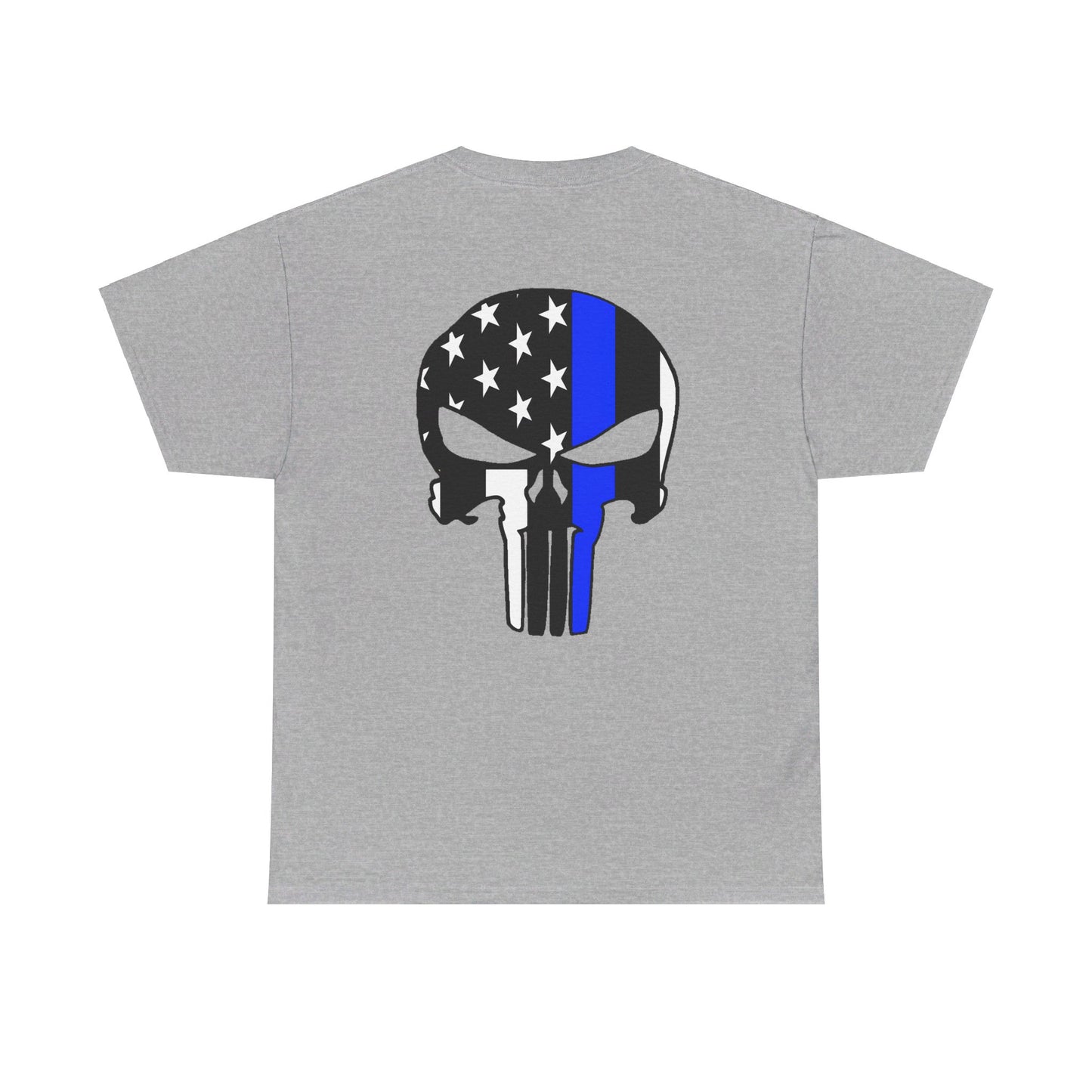 Blue Line Valor Skull Tee