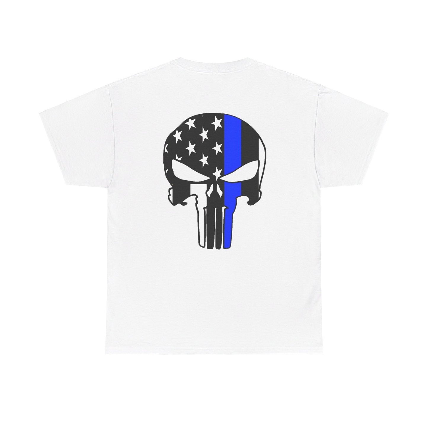 Blue Line Valor Skull Tee