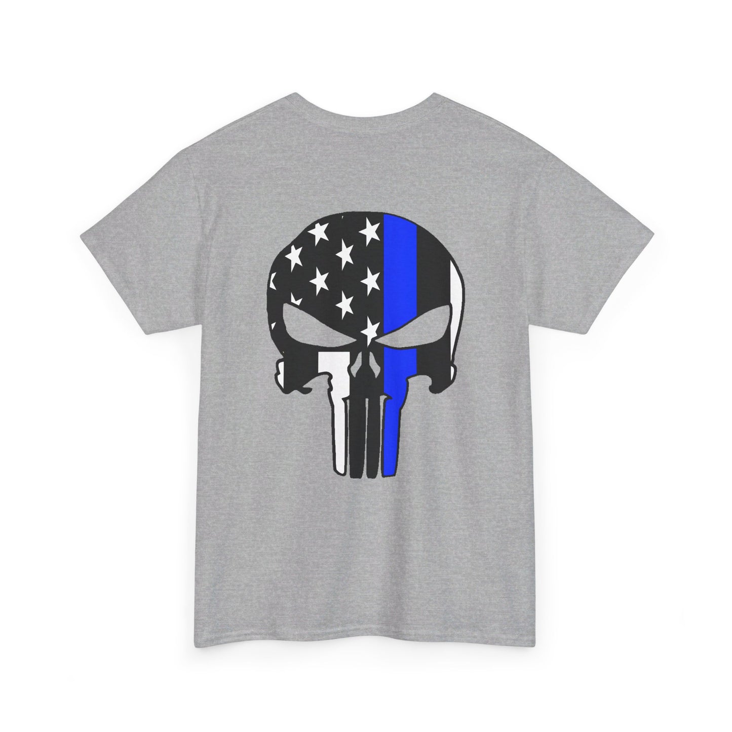 Blue Line Valor Skull Tee