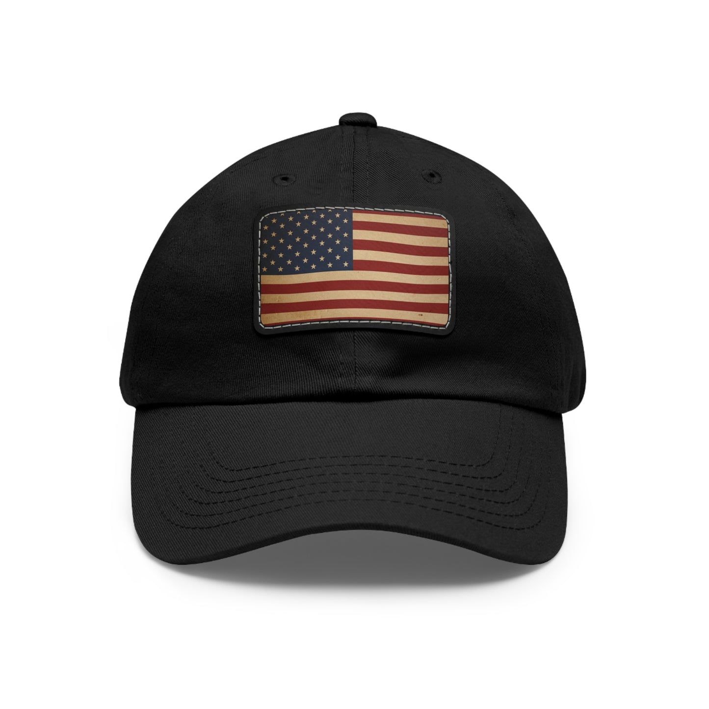 Patriotic Leather Patch Cap