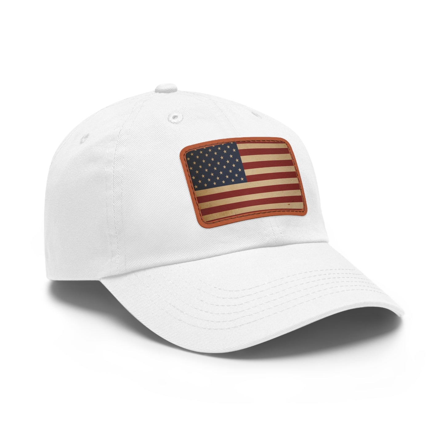 Patriotic Leather Patch Cap