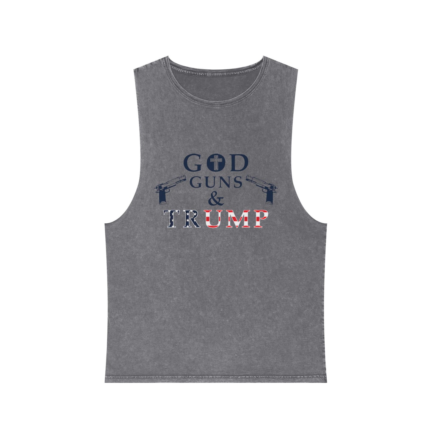 God, Guns & Trump Stonewash Tank Top