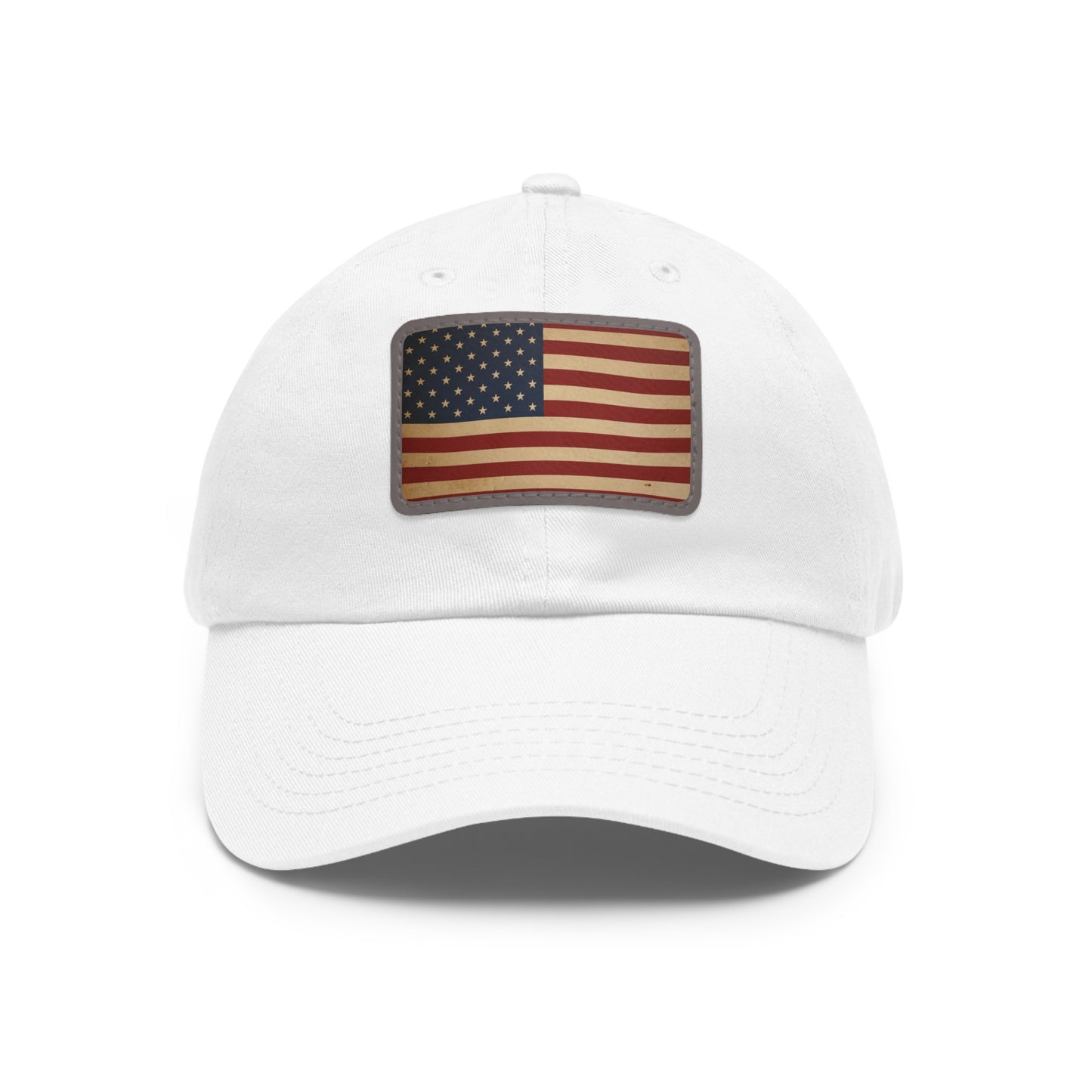 Patriotic Leather Patch Cap