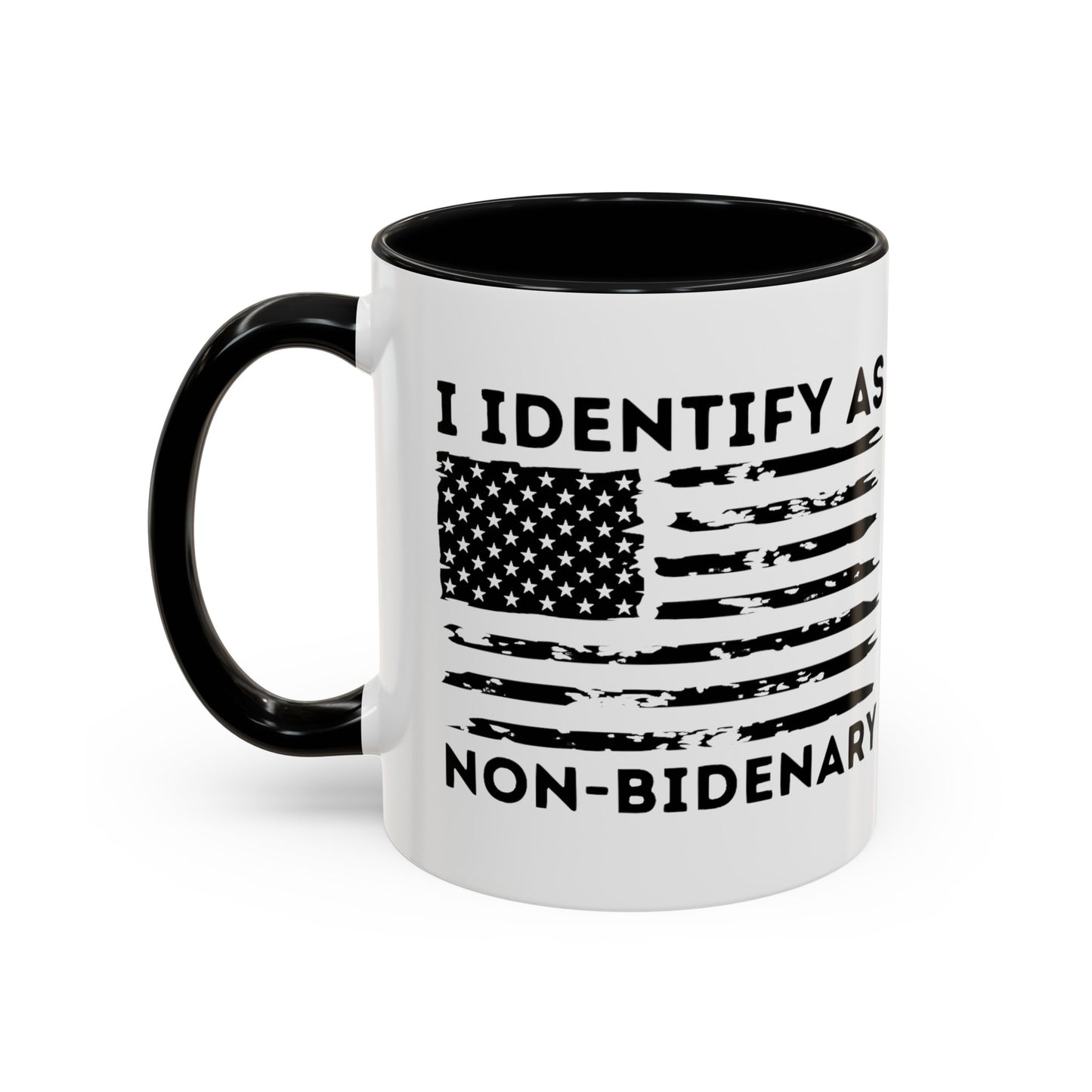 I Identify As Non-Bidenary Accent Mug