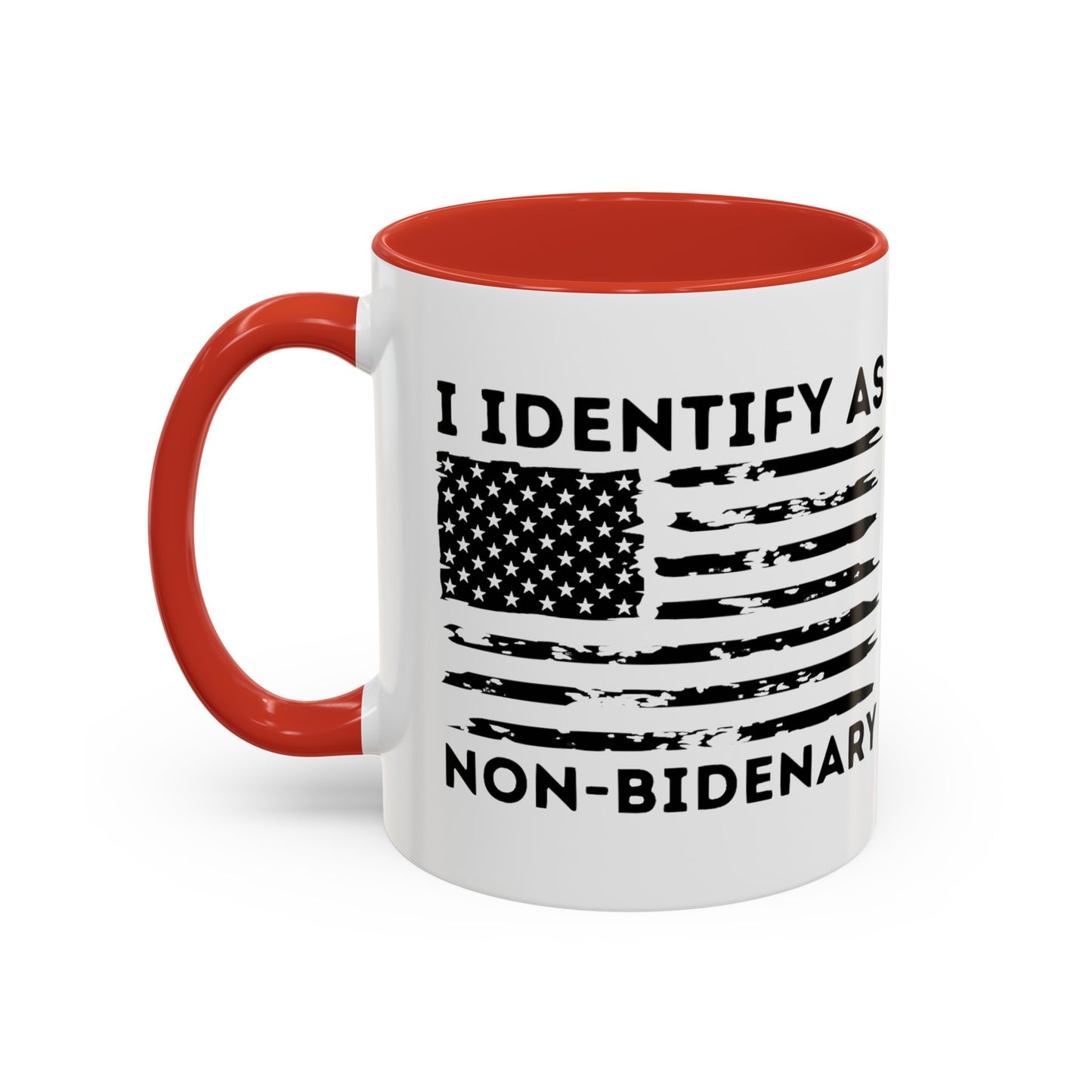 I Identify As Non-Bidenary Accent Mug