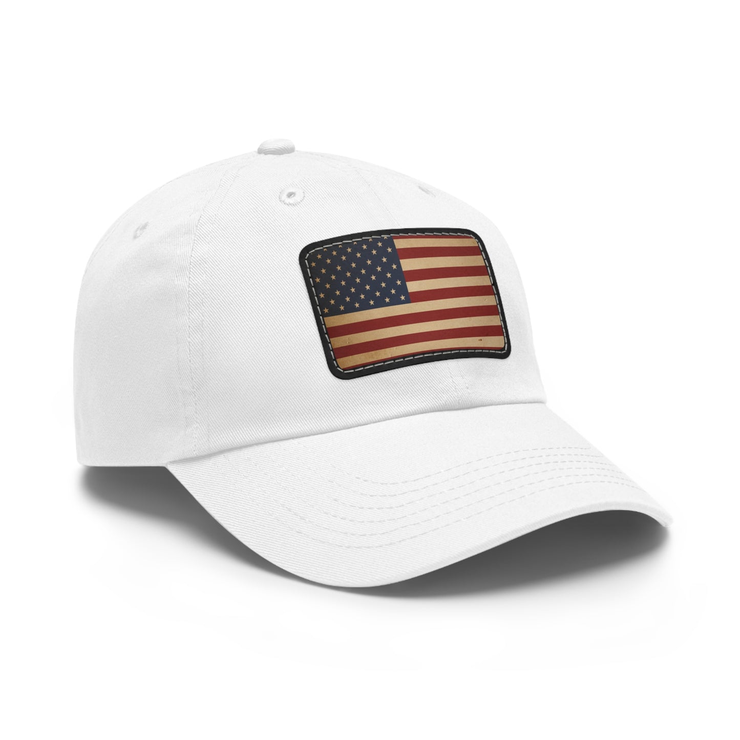 Patriotic Leather Patch Cap