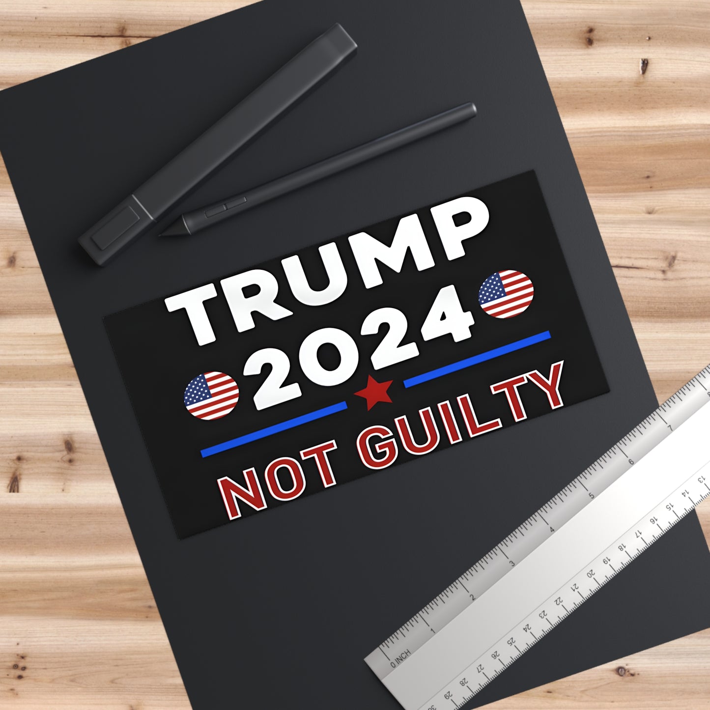 Trump 2024 NOT GUILTY Bumper Sticker